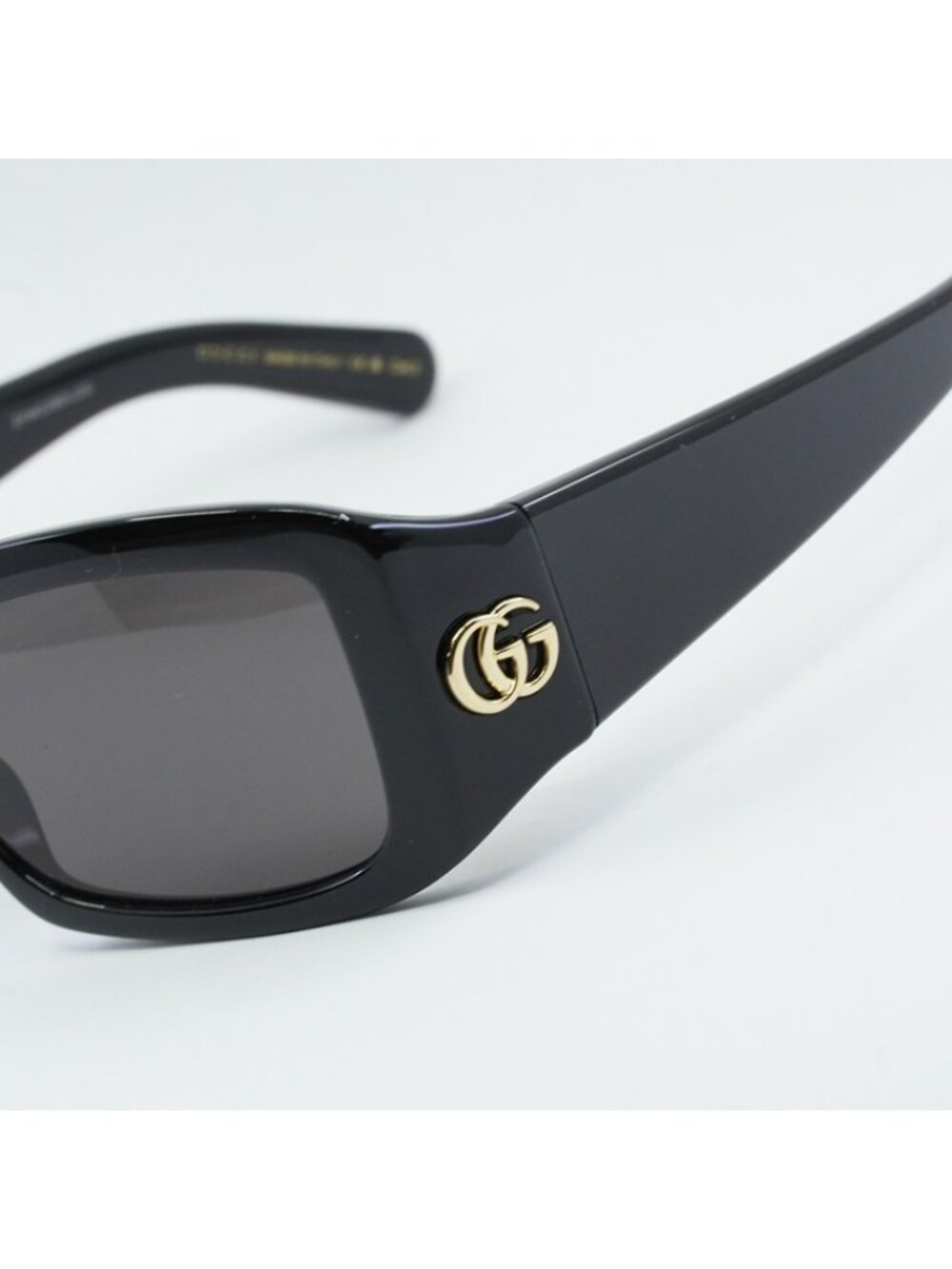 Gucci GG1403S 001 Women Sunglasses Black Rectangle Frame, Grey Lenses - Picture 2 of 12